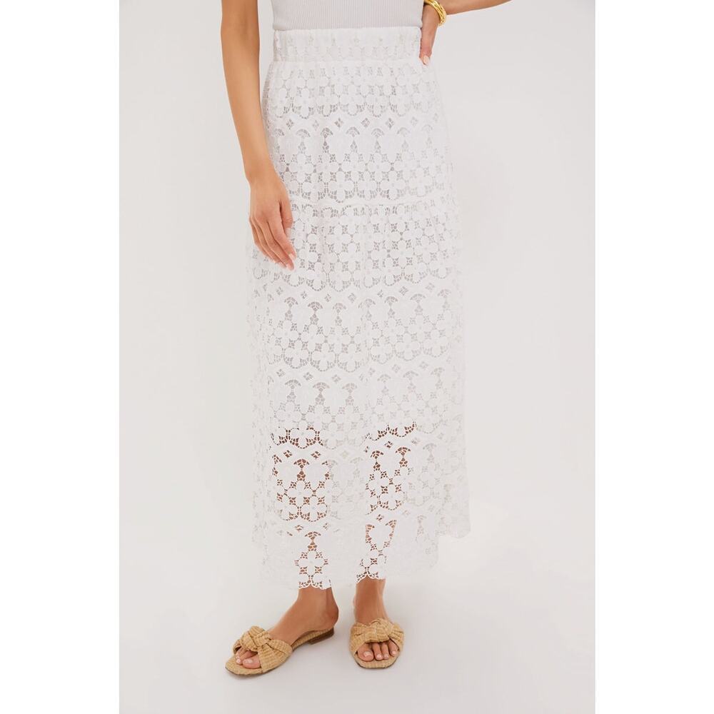 TUCKERNUCK White Lace Cassia Skirt Size S NWT Retail $228 Tuckernuck